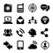 Communication and Internet Icons Set. Vector