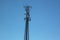 Communication iron pole in blue sky