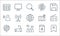 communication line icons. linear set. quality vector line set such as bookmark, discuss, globe, contact book, router, speaking,