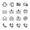 Communication of phone and email icon set, vector eps10