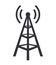 Communication radio transmission tower web icon symbol