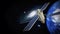 Communication satellite in Earth\\\'s orbit. 3D illustration