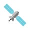 Communication satellite flat icon