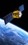 Communication Satellite Orbiting Planet Earth