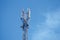 Communication tower or 3G 4G network telephone cellsite silhouette