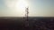 Communication tower in industrial zone. shooting above. tower Internet, 3g, 4g