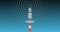 Communication tower produce radio wave. harmful radio frequency  for human. Mobile tower radio wave over 4k resolution.