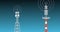 Communication tower produce radio wave. harmful radio frequency  for human. Mobile tower radio wave over 4k resolution.