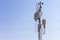 Communication towers and weather monitoring equipment at Srinakarin Dam
