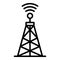 Communication transmitter icon, outline style