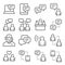 Communication Vector Line Icon Set. Contains such Icons as Message, Public Speaker, Chat, Customer Support, Listener and more. Exp