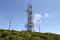 Communications antennae on the summit of the highest mountain, Santa Barbara, of the Terceira Island in Azores, Portugal