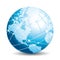 Communications globe. Network, travel, exchange or connectivity icon.