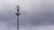 Communications Tower mobile antenna pole and blue sky cloud moving 4K, Timelapse