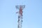 Communications tower for tv and mobile phone signals