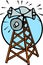 communications tower vector illustration