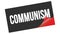 COMMUNISM text on black red sticker stamp