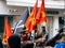 Communist Flags as Protest Macron French government string of re