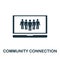 Community Connection icon. Simple element from community management collection. Filled Community Connection icon for