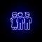 community friendship outline blue neon icon. Elements of friendship line icon. Signs, symbols and vectors can be used for web,