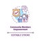 Community members empowerment concept icon