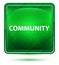 Community Neon Light Green Square Button