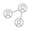 Community networking line icon.