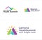 Community nonprofit mountain people logo design