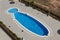 Community pool with irregular shape