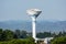 Community public water tower utility . panoramic view