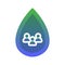 Community water gradient logo design template icon