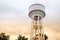 Community water storage tanks, large public villages, sky background