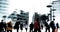 Commuter Buiness People Corporate Cityscape Walking Travel Concept