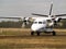 Commuter plane on taxiway