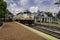 Commuter rail service for Winter Park , Florida . Train station for a mid morning commute for points north and south