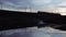 Commuter Train Passes Over The Railway Bridge On Sunrise, Trans-Siberian Railway