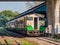 Commuter train at Yangon Central Railway Station