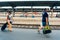 Commuters in Bucharest North Railway Station