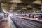 Commuters on the platforms at Atocha Cercanias railway station, Madrid Spain