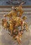 COMO, ITALY 2015: The carved baroque sculptural group Glory of Saint Peter Celestine in church Santuario del Santissimo Crocifisso