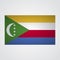 Comoros flag on a gray background. Vector illustration