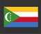Comoros Flag National Africa Emblem Symbol Icon Vector