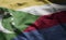 Comoros Flag Rumpled Close Up