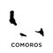 Comoros map icon vector trendy