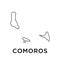 Comoros map icon vector trendy