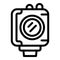 Compact action camera icon outline vector. Adventure shooting apparatus