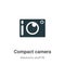 Compact camera vector icon on white background. Flat vector compact camera icon symbol sign from modern electronic stuff fill