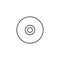 Compact disk, CD thin line icon. Linear vector symbol