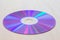 Compact disk close up. Beautiful multi-colored surface. Data carrier