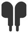 Compact Earphones Vector Icon Illustration